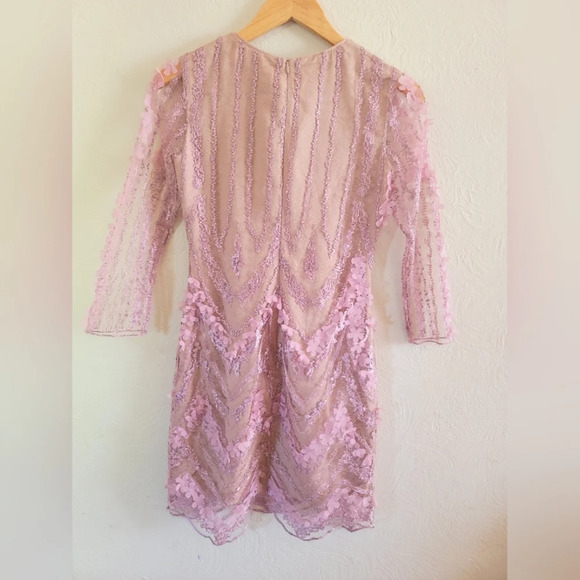 Dress the Population Pink and Purple Lace Dress - Picture 4 of 10